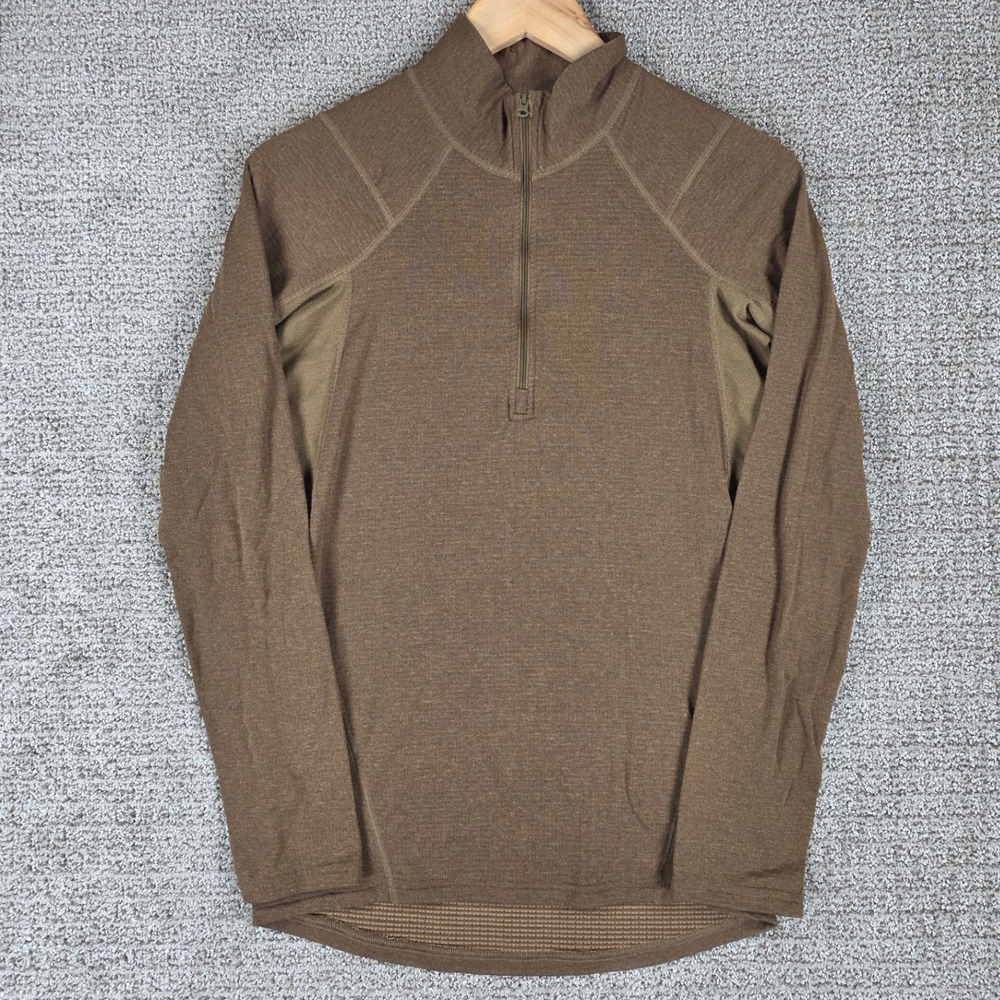 Beyond Clothing Systems L1 1/4 Zip Pullover Brown Mens Small S Regular Baselayer